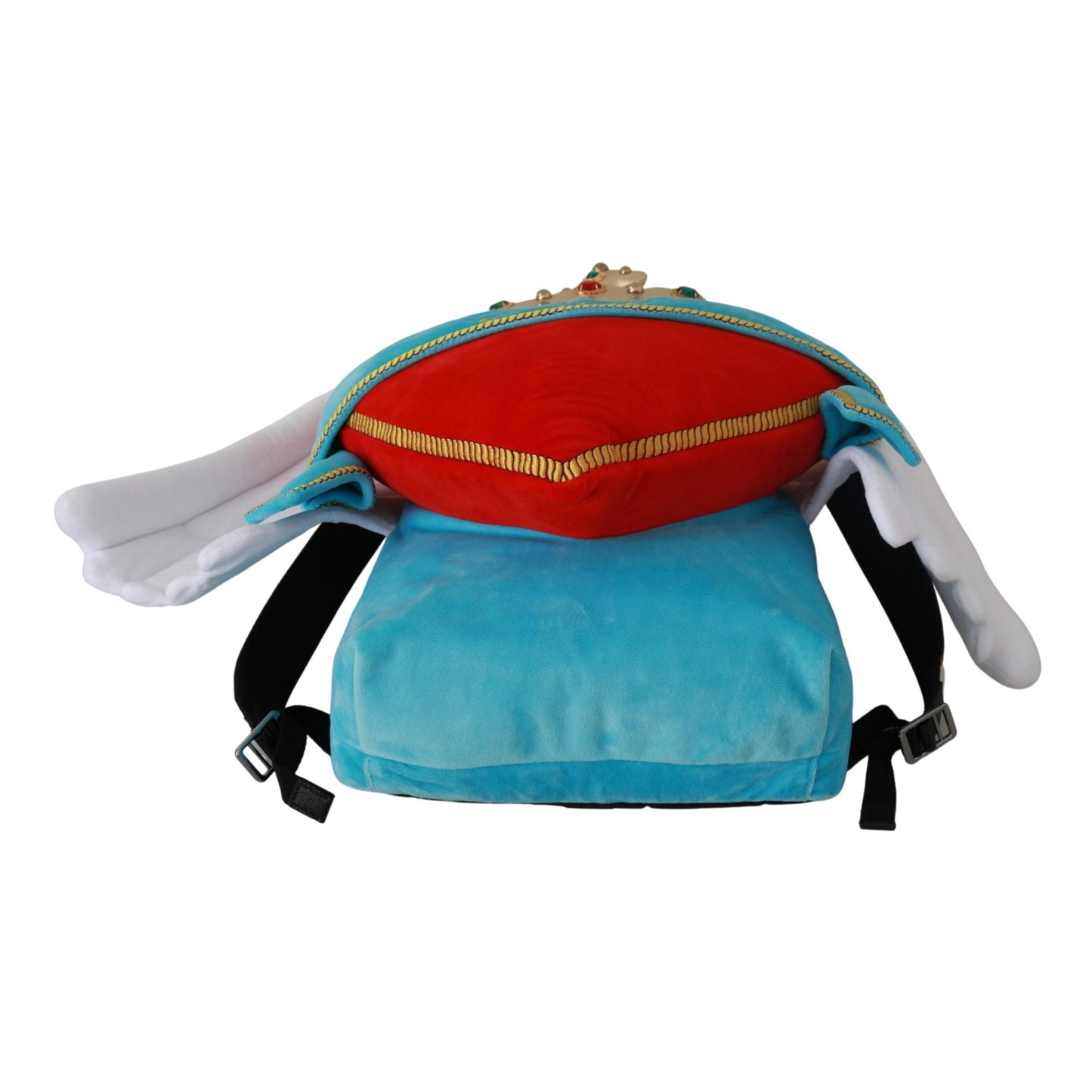 Red Blue Heart Wings DG Crown School Backpack - coffeewithmee2