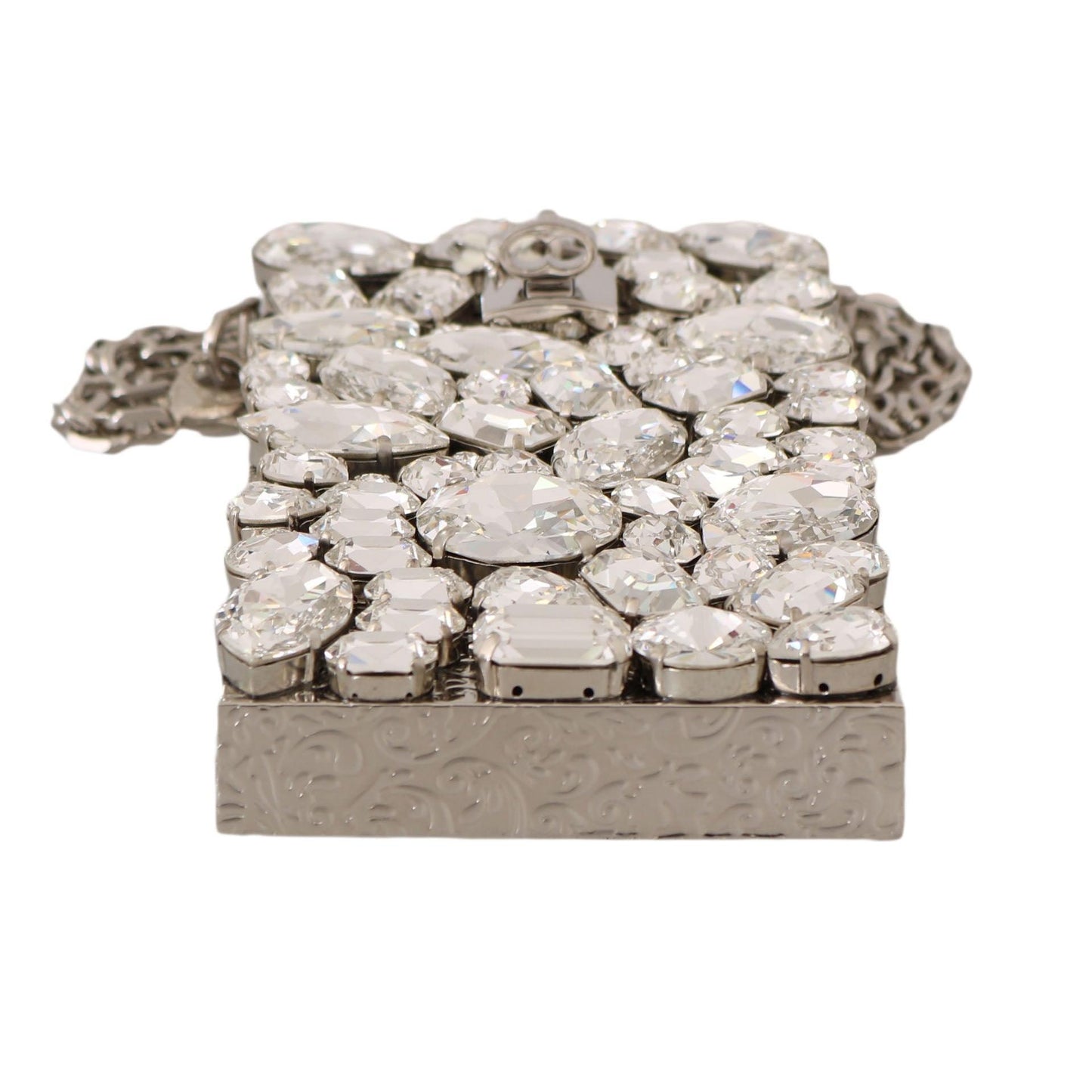 Cross Body Silver Crystal Brass Crystal Purse - coffeewithmee2