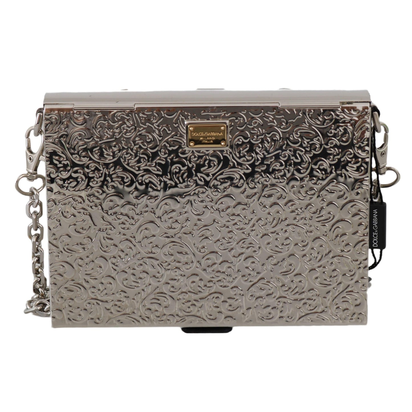 Silver Metal Crystal Clutch Purse Cross Body BOX Bag - coffeewithmee2