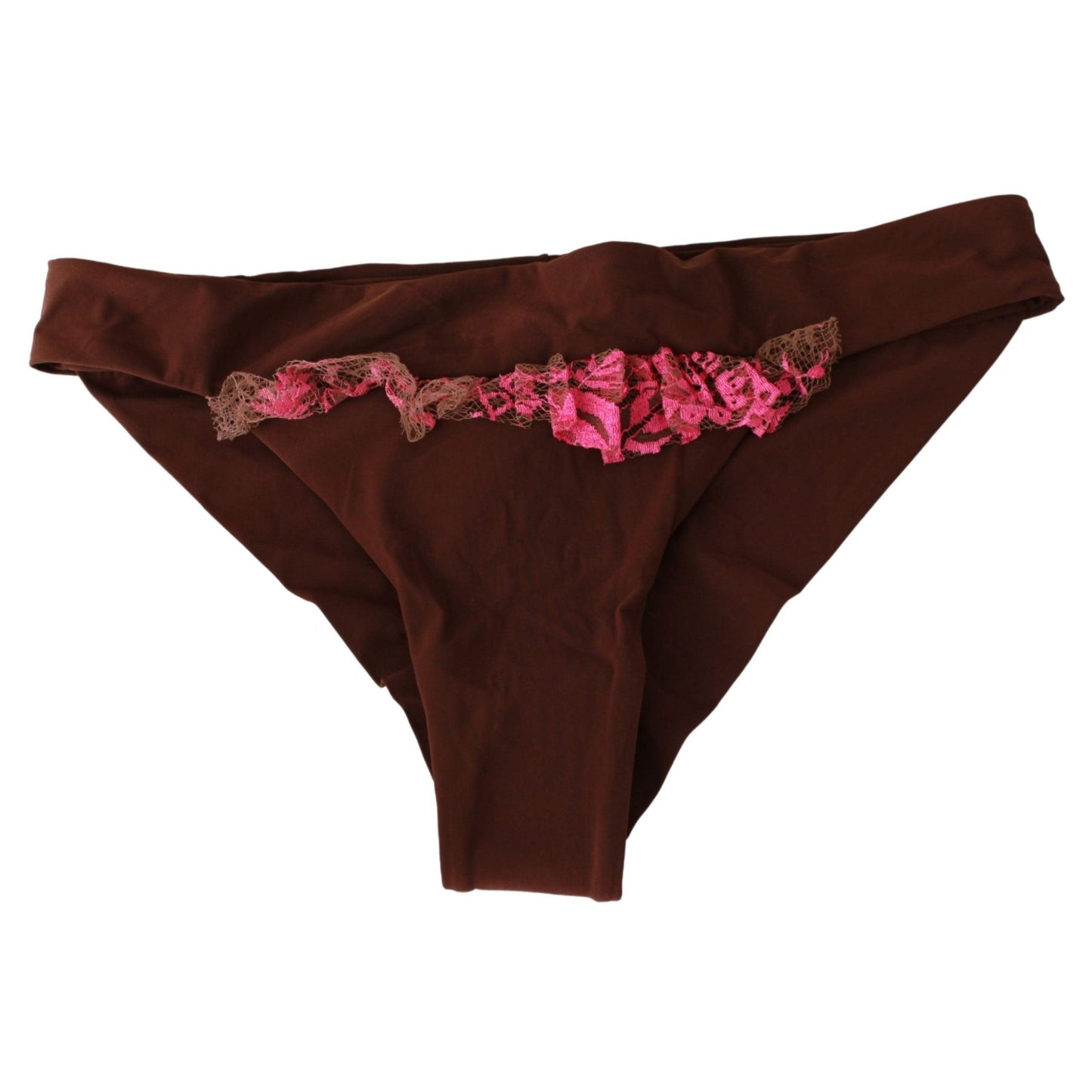 Pink Brown Two Piece Swimsuit Beachwear