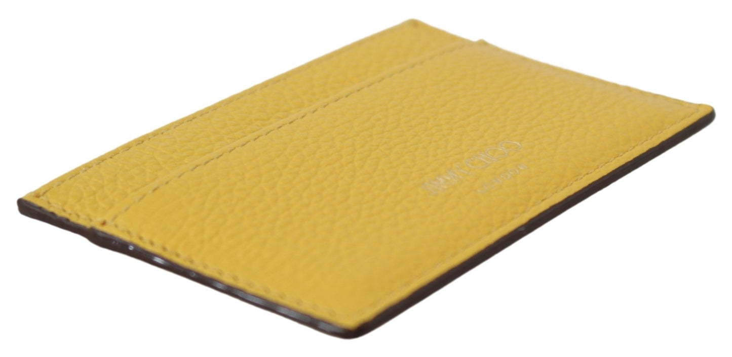 Aarna Yellow Leather Card Holder - coffeewithmee2