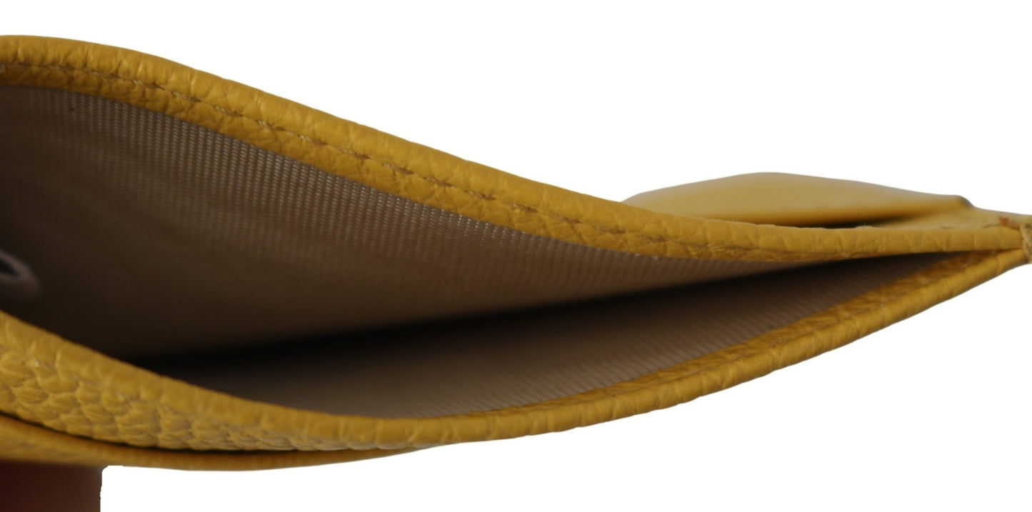 Aarna Yellow Leather Card Holder - coffeewithmee2
