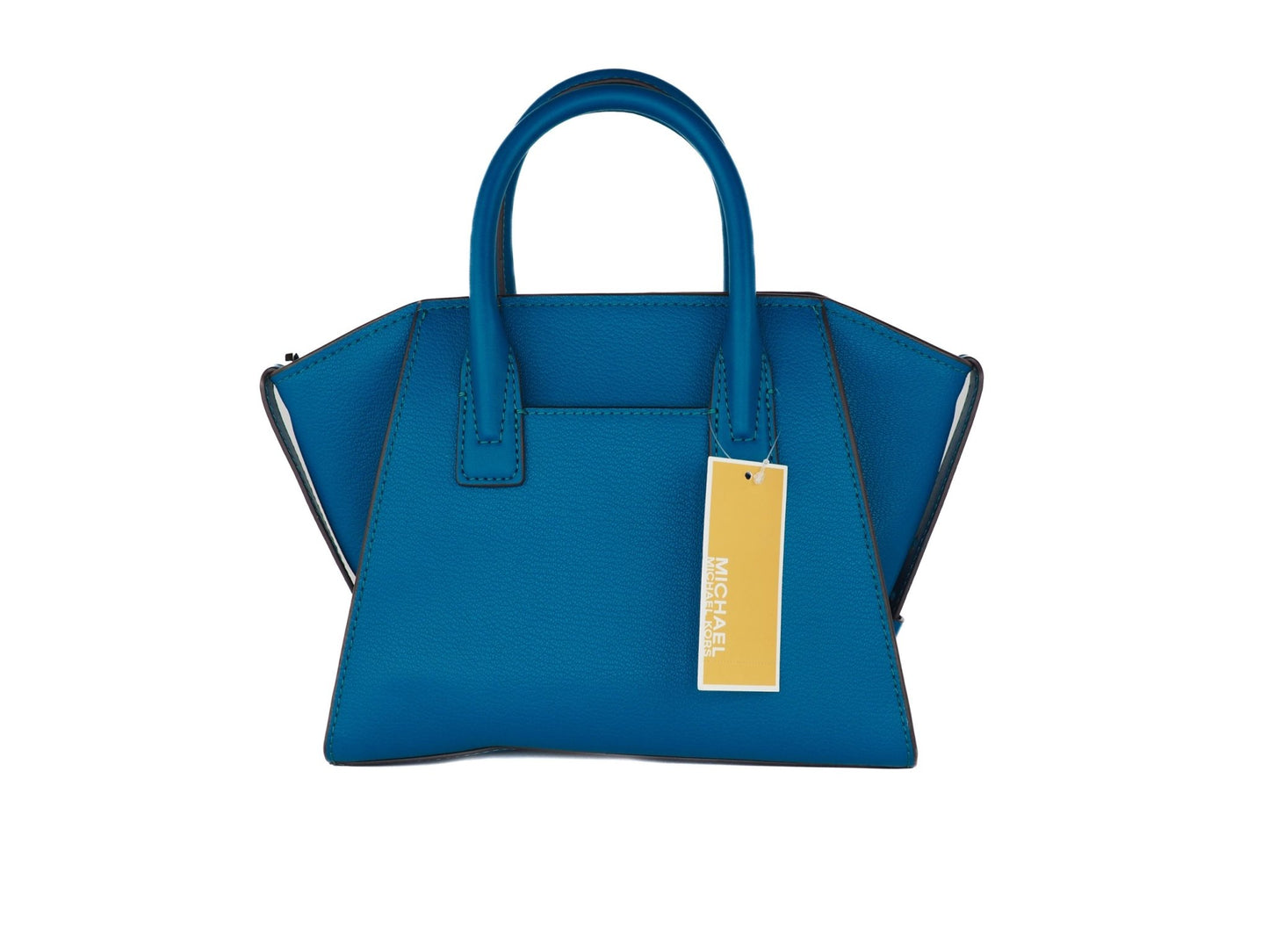 Avril Small Pebble Leather Top Zip Satchel Crossbody Handbag (Lagoon Solid) - coffeewithmee2Michael KorsP0445S