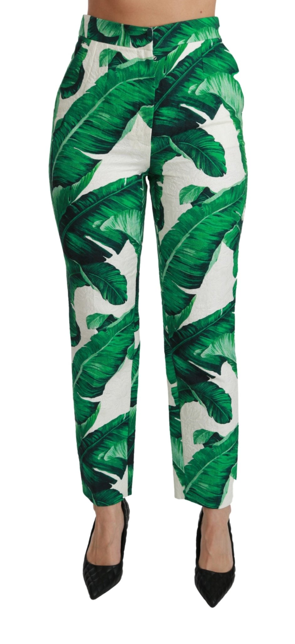 Banana Leaf High Waist Slim Trouser Pants - coffeewithmee2Dolce & GabbanaP2841S