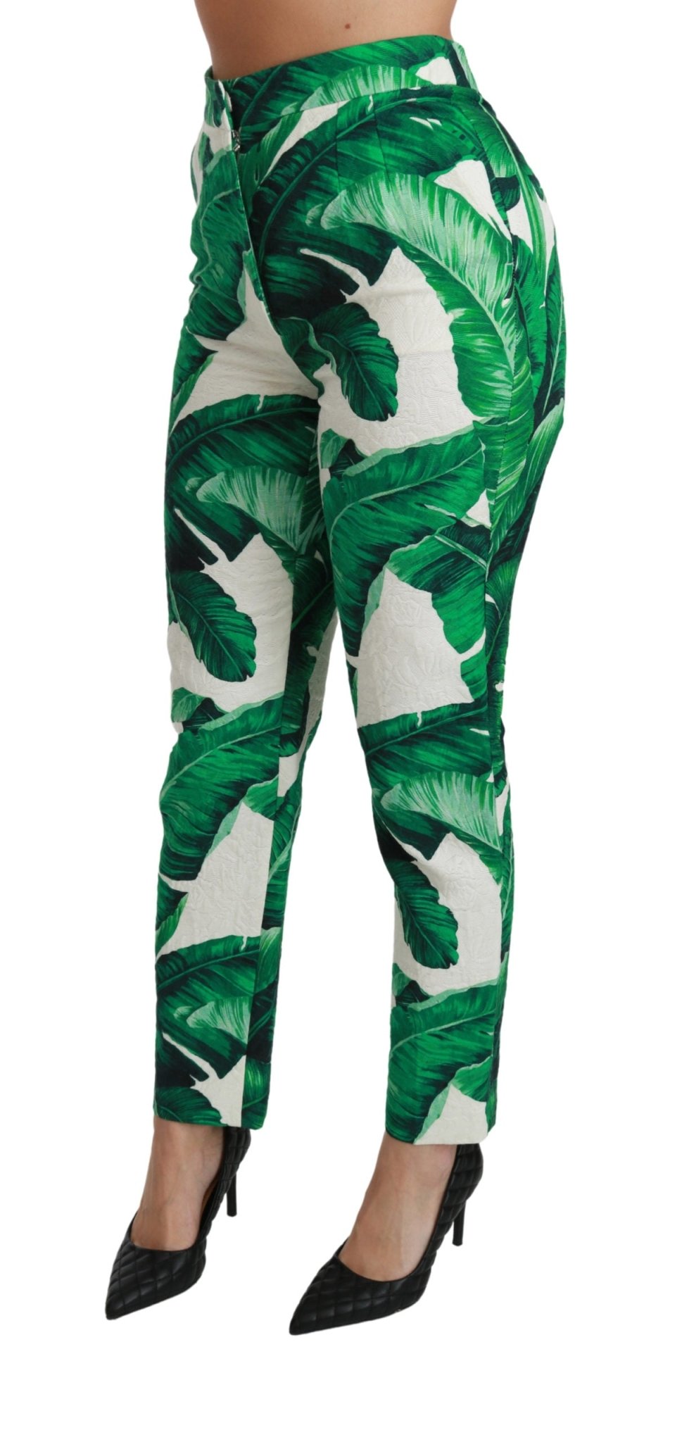 Banana Leaf High Waist Slim Trouser Pants - coffeewithmee2Dolce & GabbanaP2841S
