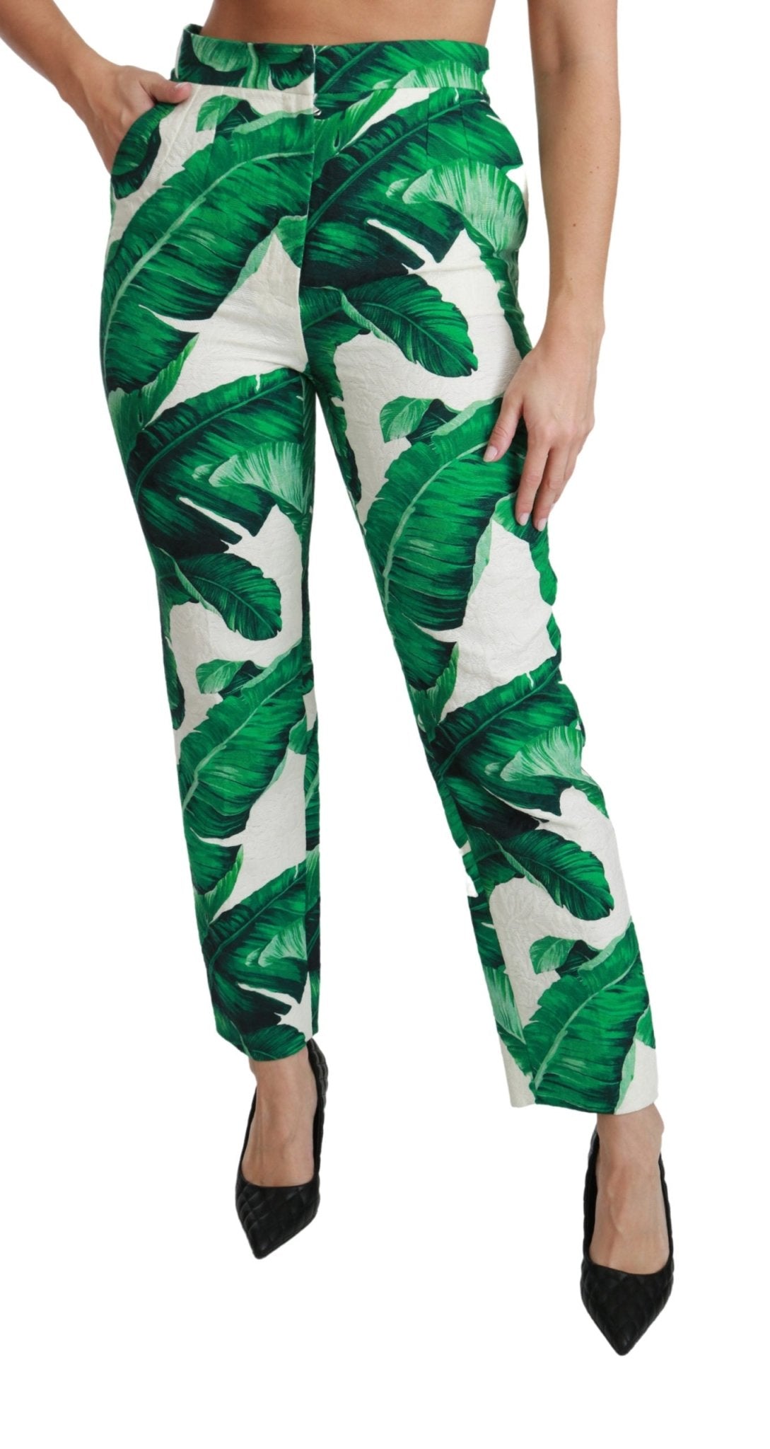 Banana Leaf High Waist Slim Trouser Pants - coffeewithmee2Dolce & GabbanaP2841S