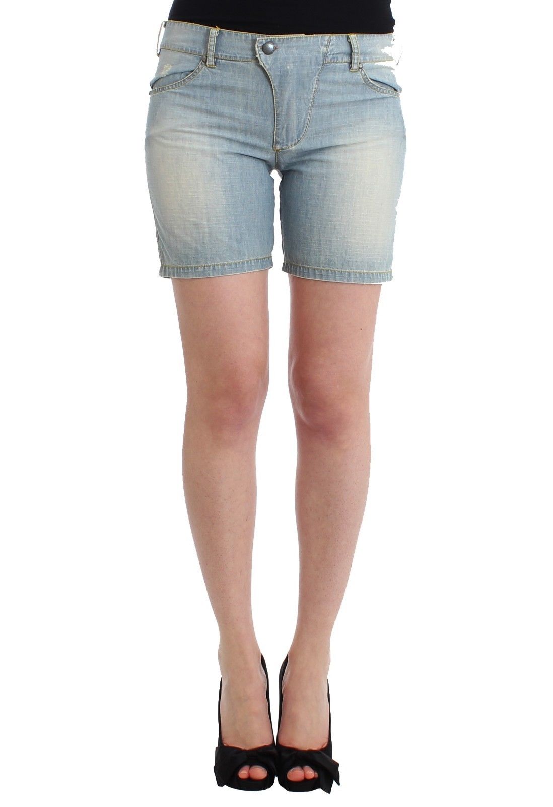 Beachwear Blue Denim City Casual Dress Shorts - coffeewithmee2Ermanno ScervinoP0865S