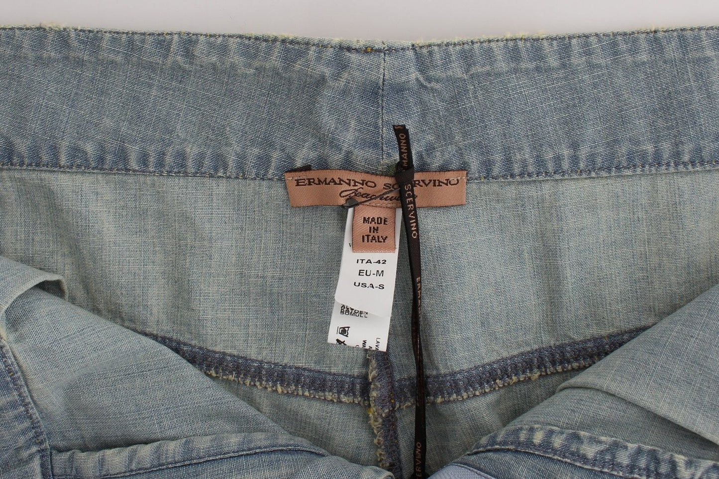 Beachwear Blue Denim City Casual Dress Shorts - coffeewithmee2Ermanno ScervinoP0865S