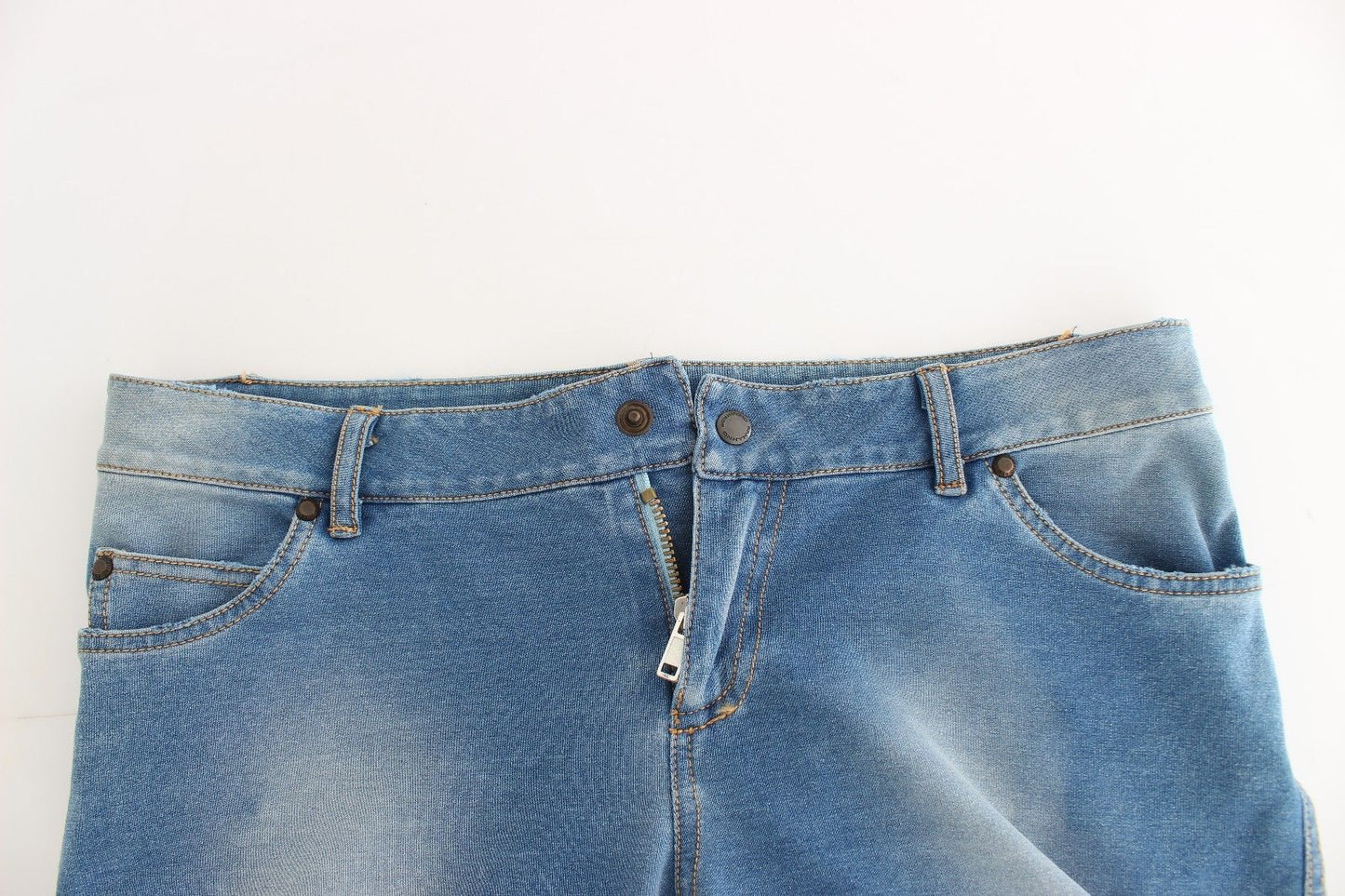 Beachwear Blue Jeans Capri Pants Cropped - coffeewithmee2Ermanno ScervinoP0804S