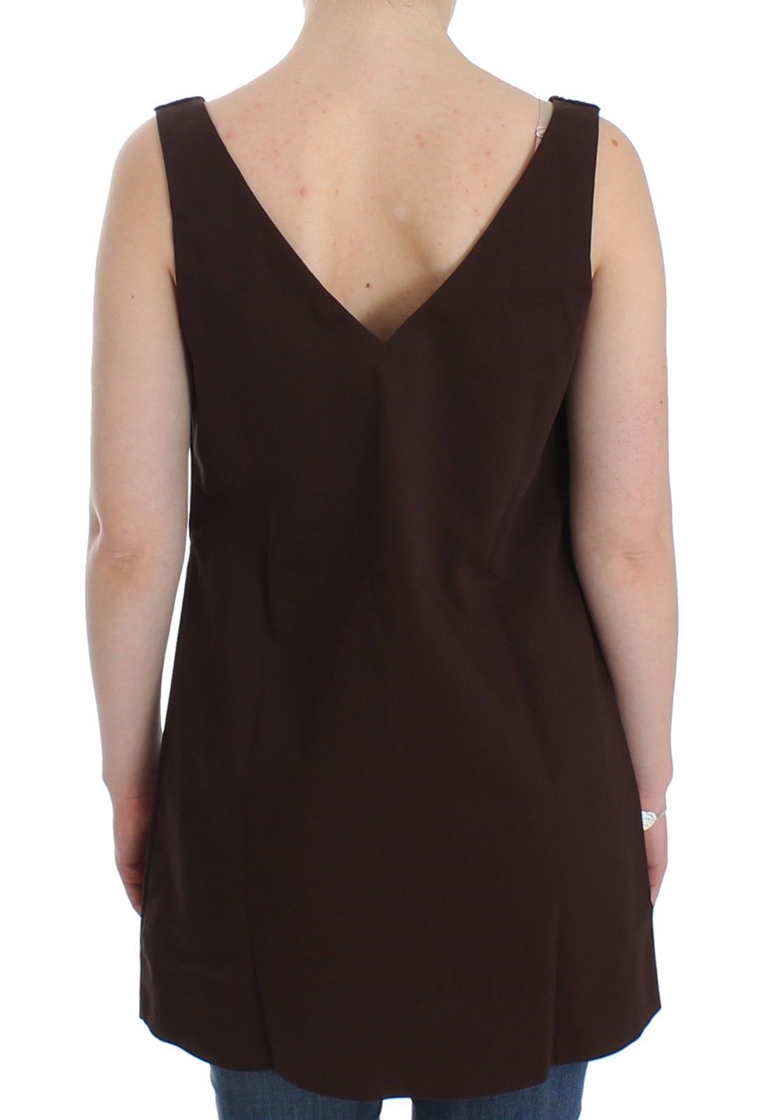 Beachwear Brown Cotton Stretch Tunic Dress - coffeewithmee2Ermanno ScervinoP0876S
