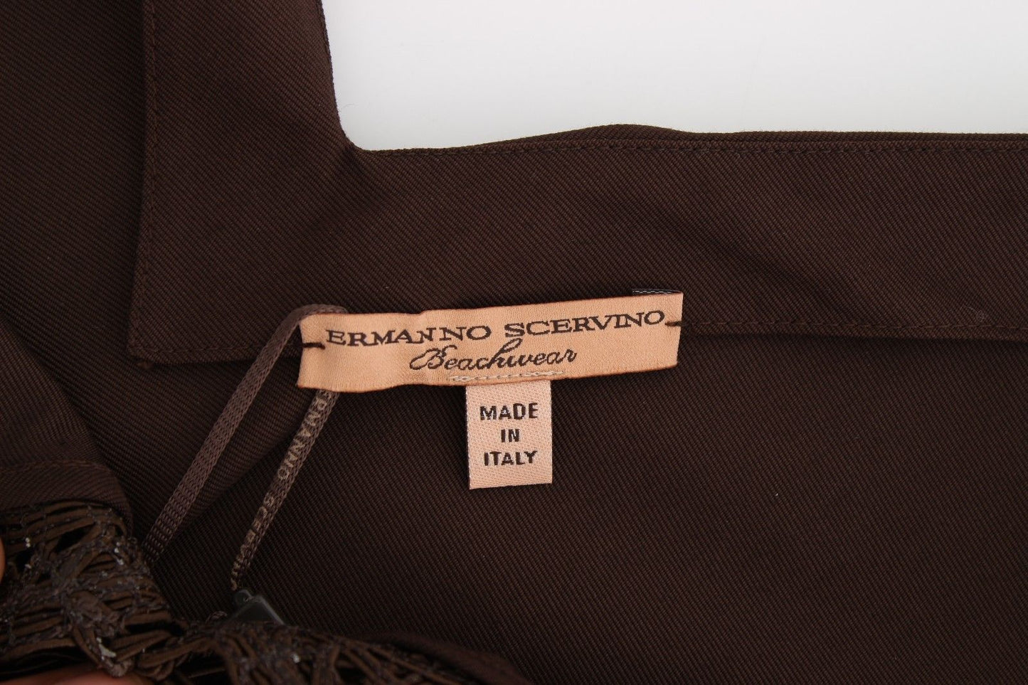Beachwear Brown Cotton Stretch Tunic Dress - coffeewithmee2Ermanno ScervinoP0876S