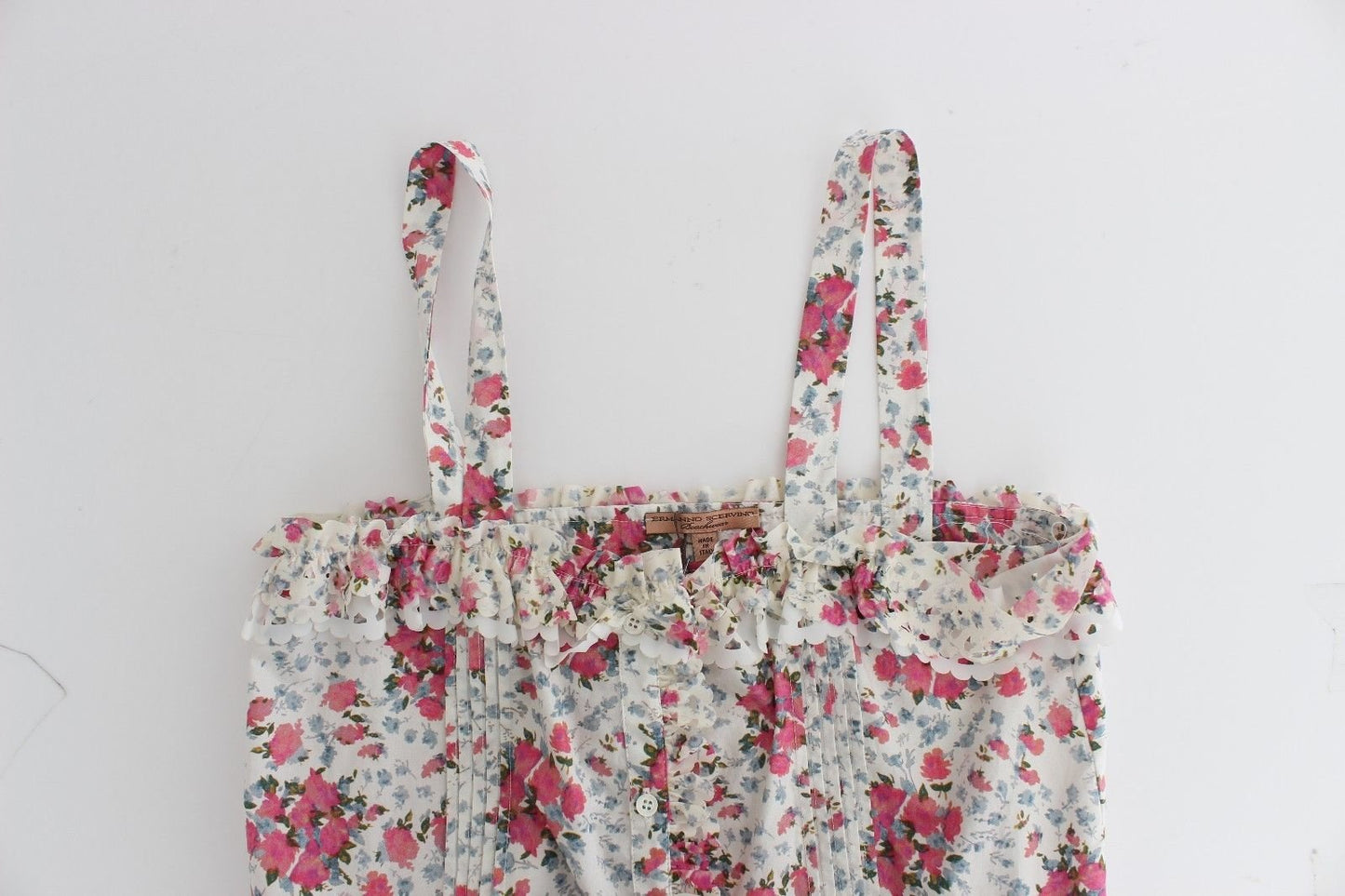Beachwear Pink Floral Beach Mini Dress Short - coffeewithmee2Ermanno ScervinoP0872S