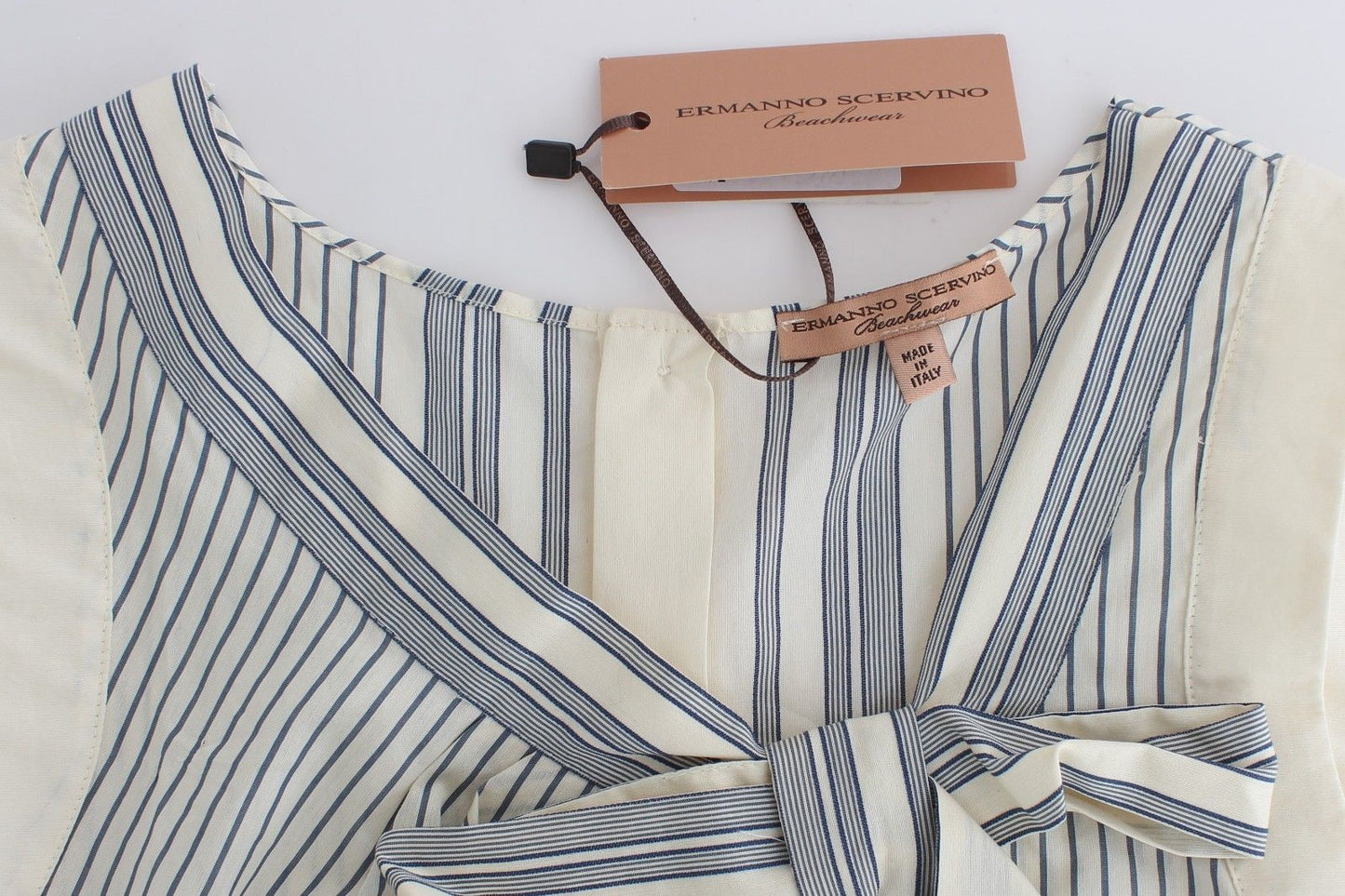 Beachwear Striped Top Blouse Shirt Bow Tank - coffeewithmee2Ermanno ScervinoP0868S