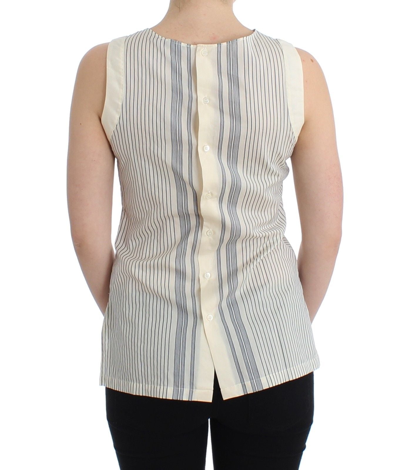 Beachwear Striped Top Blouse Shirt Bow Tank - coffeewithmee2Ermanno ScervinoP0868S