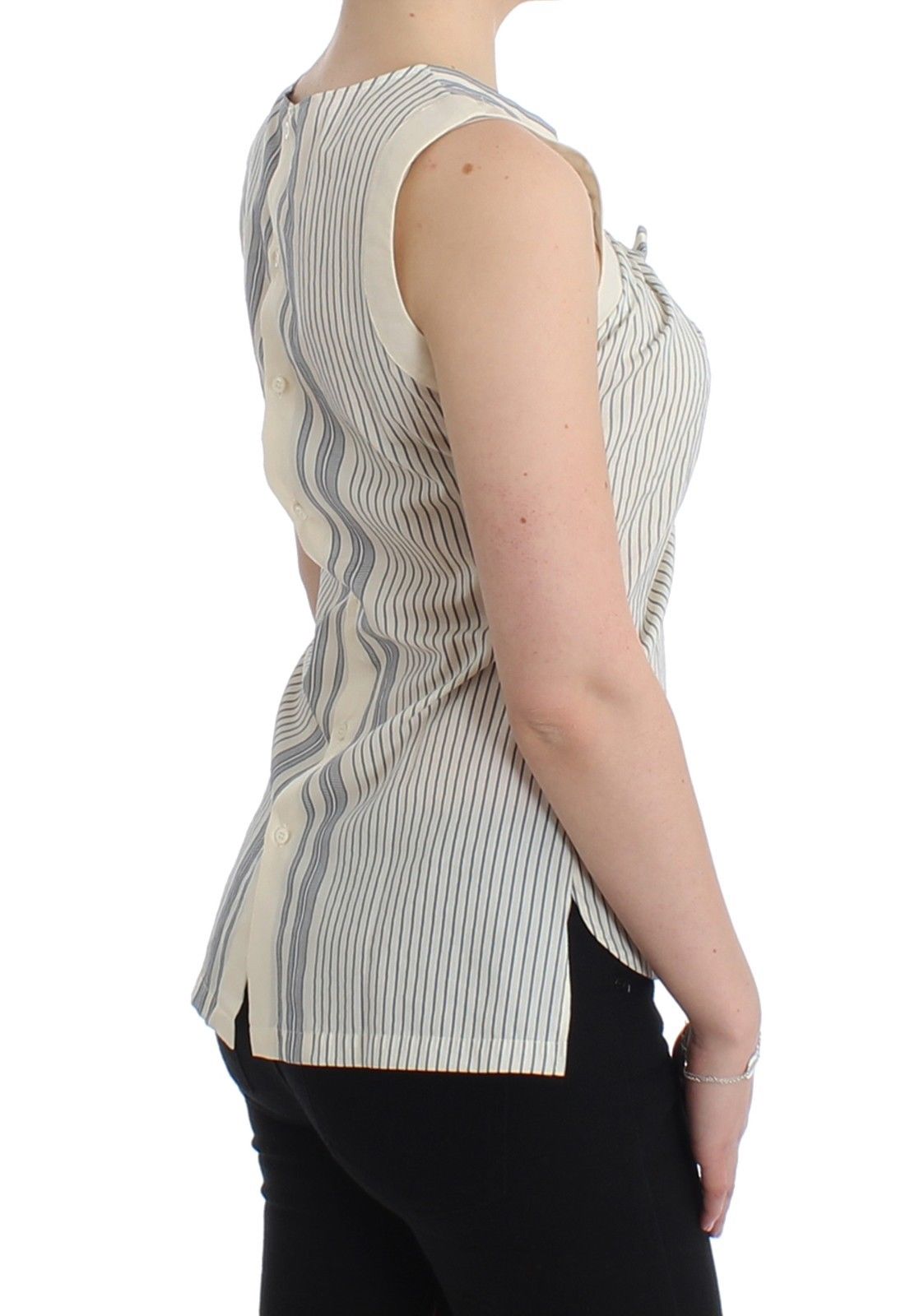 Beachwear Striped Top Blouse Shirt Bow Tank - coffeewithmee2Ermanno ScervinoP0868S
