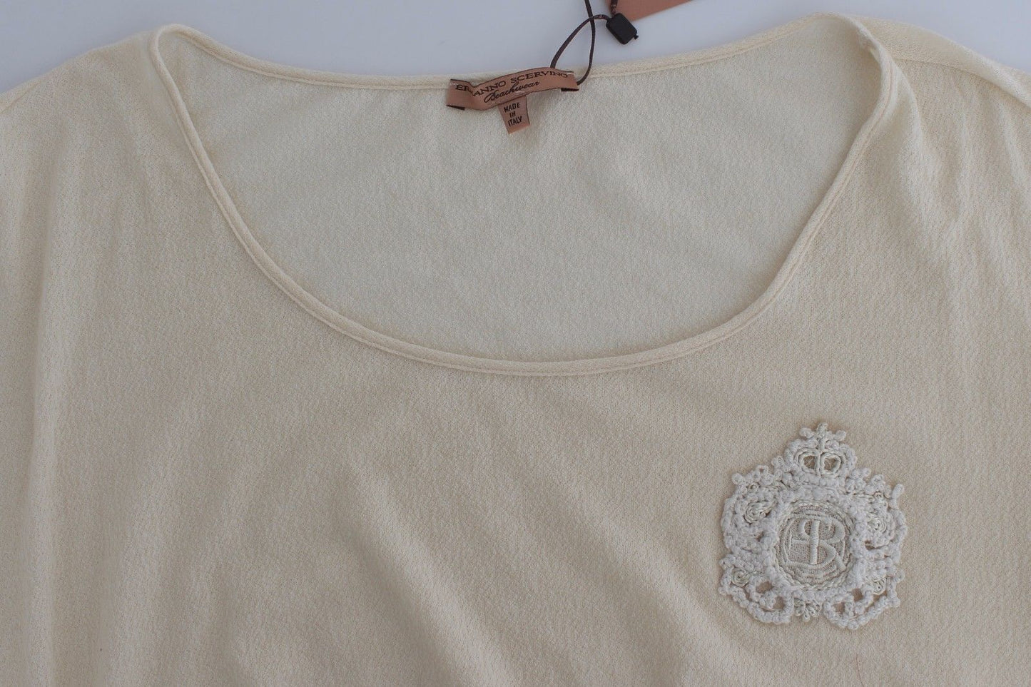 Beachwear White Maxi T-Shirt Top Blouse - coffeewithmee2Ermanno ScervinoP0844S