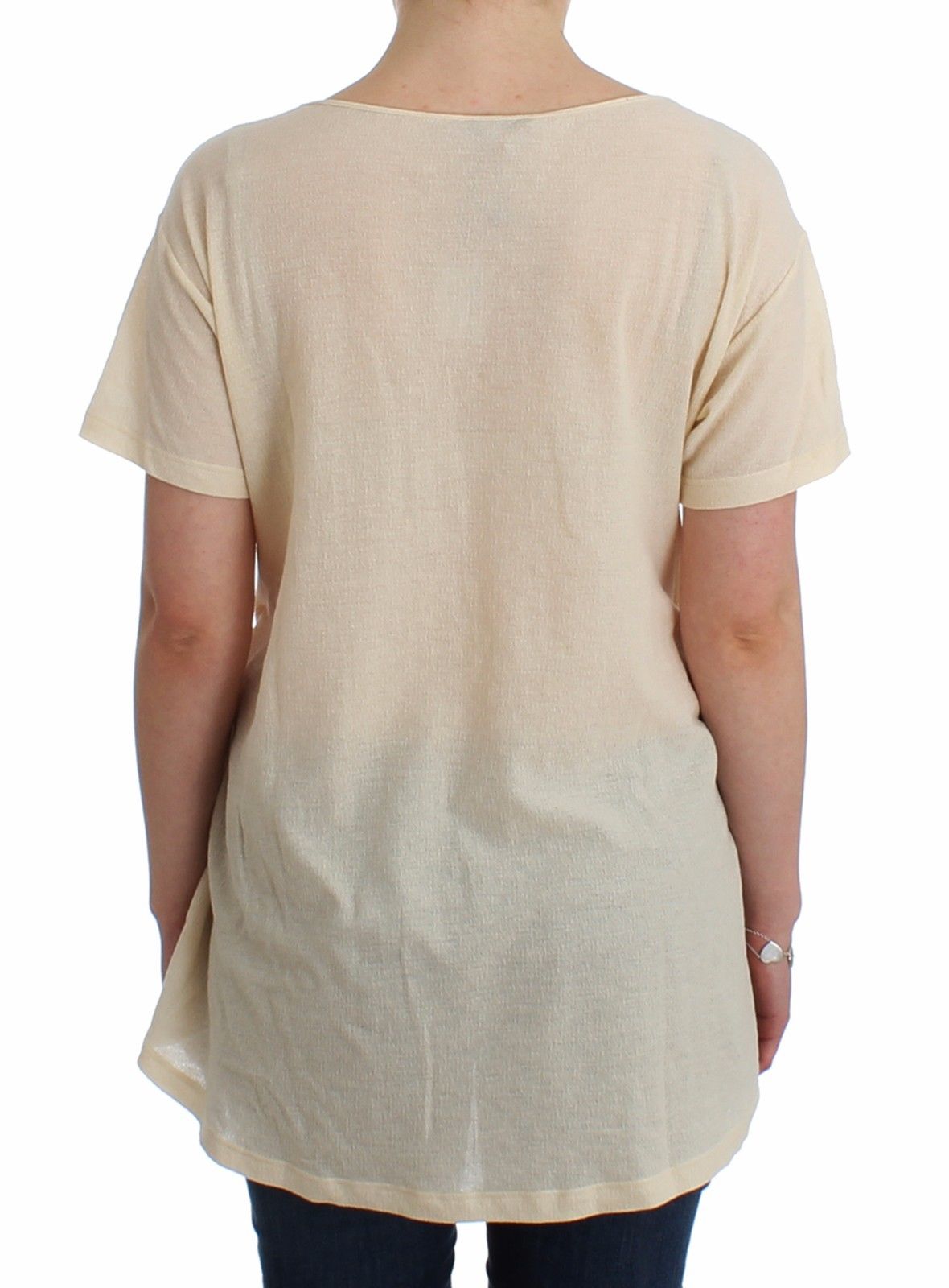 Beachwear White Maxi T-Shirt Top Blouse - coffeewithmee2Ermanno ScervinoP0844S