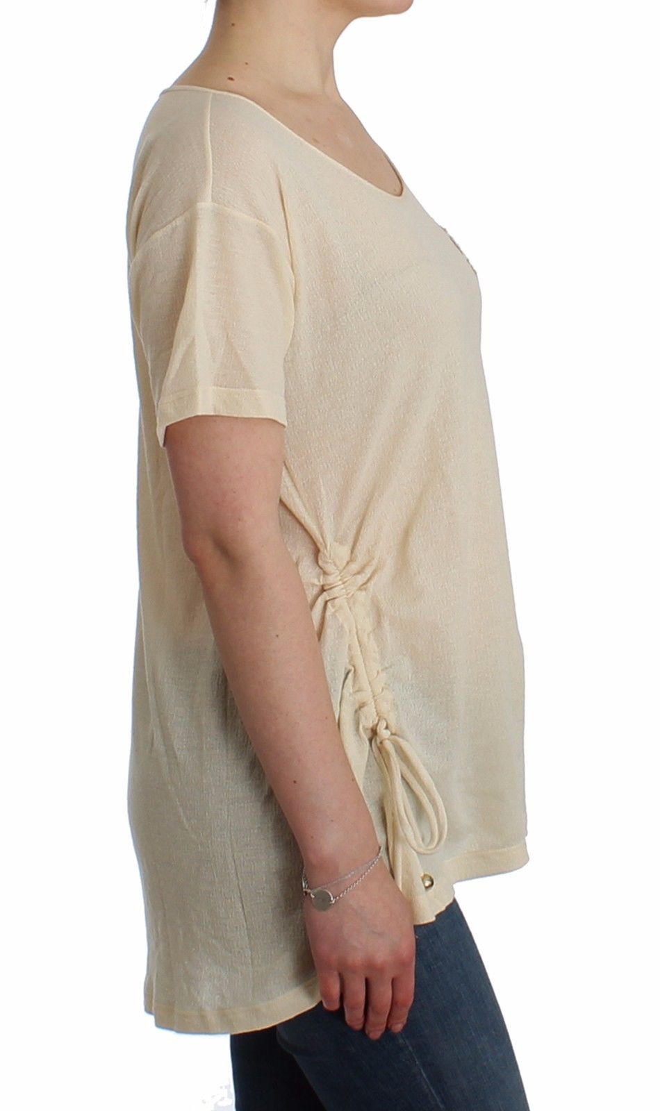 Beachwear White Maxi T-Shirt Top Blouse - coffeewithmee2Ermanno ScervinoP0844S