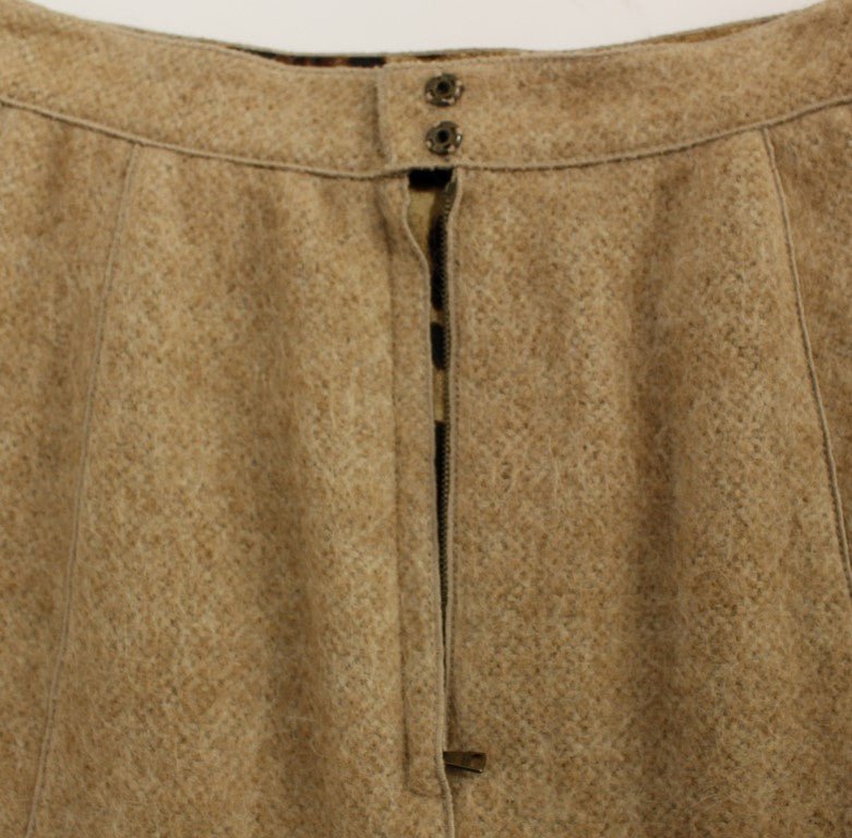 Beige Alpaca Above Knees Pencil Skirt - coffeewithmee2Dolce & GabbanaP1262S