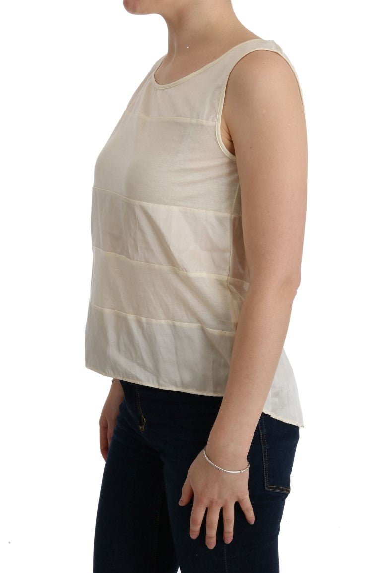 Beige Asymmetric Top Blouse - coffeewithmee2Costume NationalP2014S