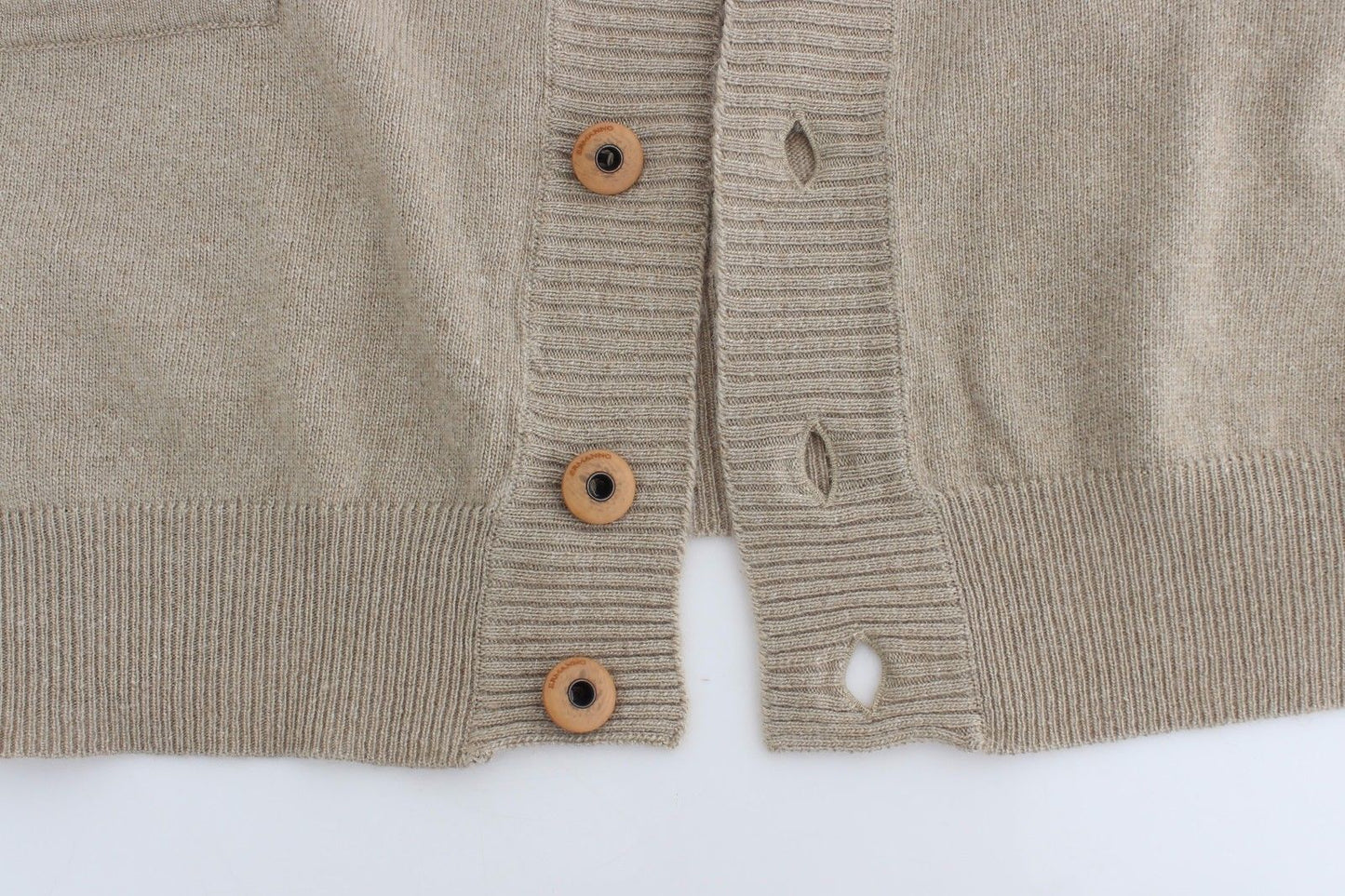 Beige Cardigan Wool Cashmere Sweater Knit - coffeewithmee2Ermanno ScervinoP0803S