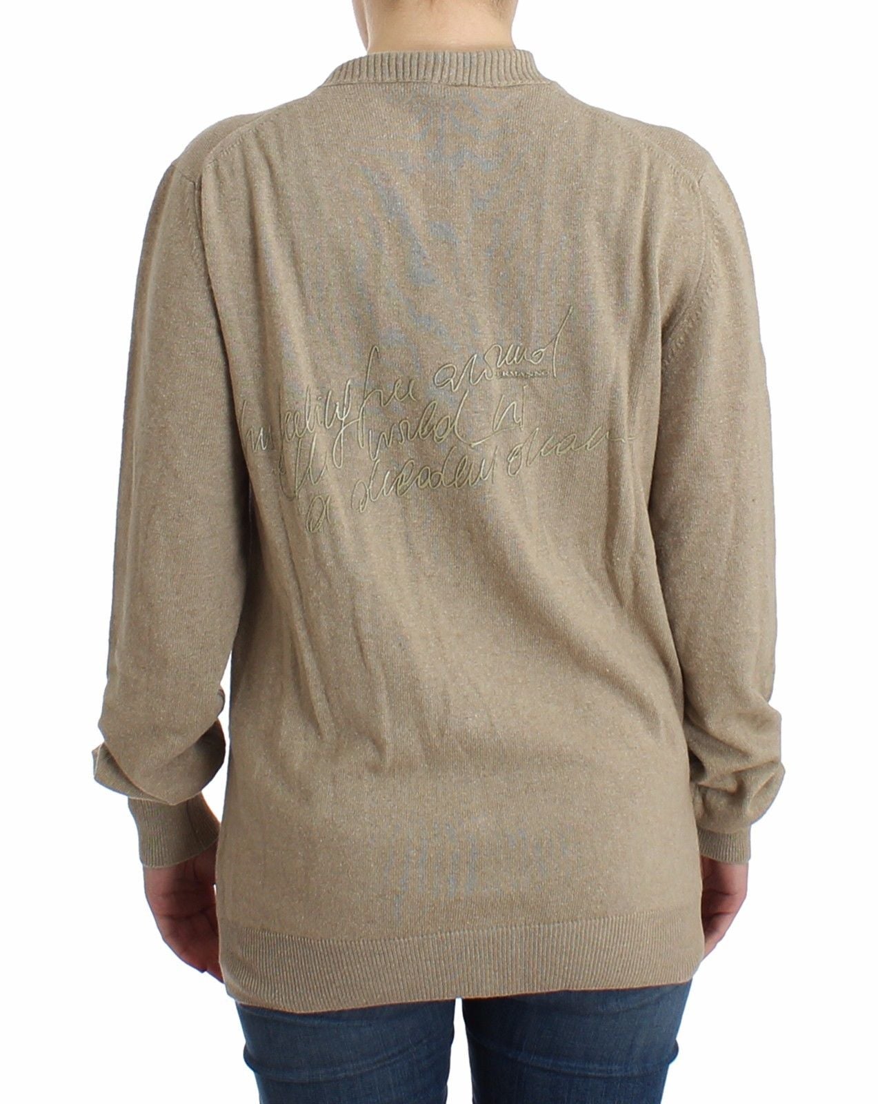 Beige Cardigan Wool Cashmere Sweater Knit - coffeewithmee2Ermanno ScervinoP0803S