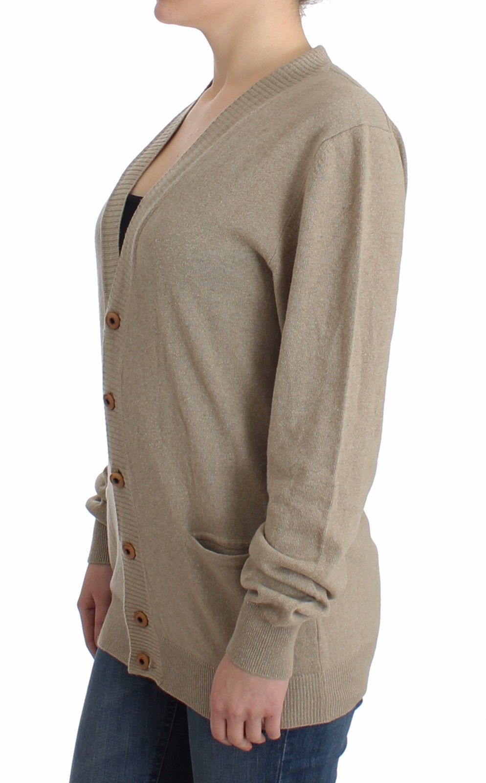 Beige Cardigan Wool Cashmere Sweater Knit - coffeewithmee2Ermanno ScervinoP0803S