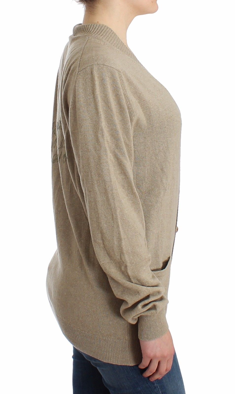 Beige Cardigan Wool Cashmere Sweater Knit - coffeewithmee2Ermanno ScervinoP0803S
