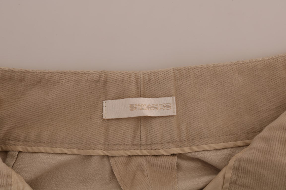 Beige Cotton Bootcut Pants - coffeewithmee2Ermanno ScervinoP2192S
