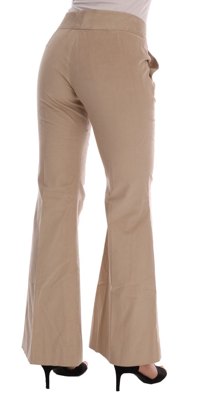Beige Cotton Bootcut Pants - coffeewithmee2Ermanno ScervinoP2192S