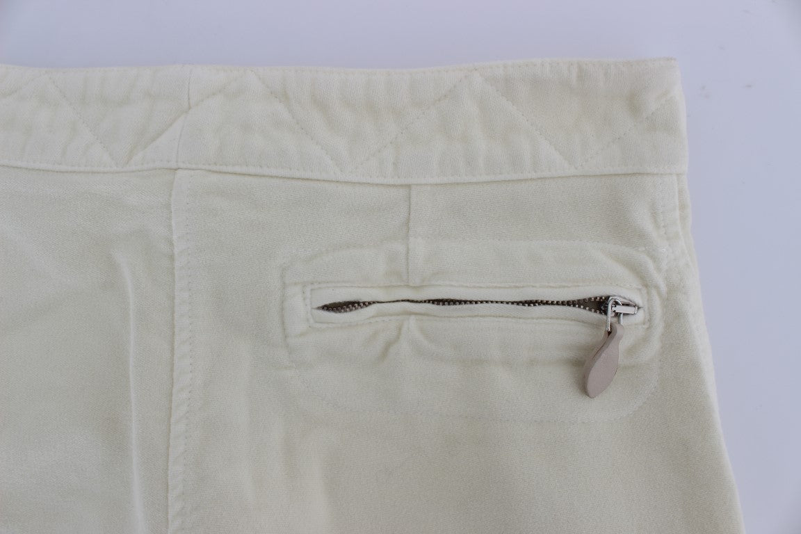 Beige Cotton Capri Cropped Cargo Pants - coffeewithmee2Ermanno ScervinoP1844S