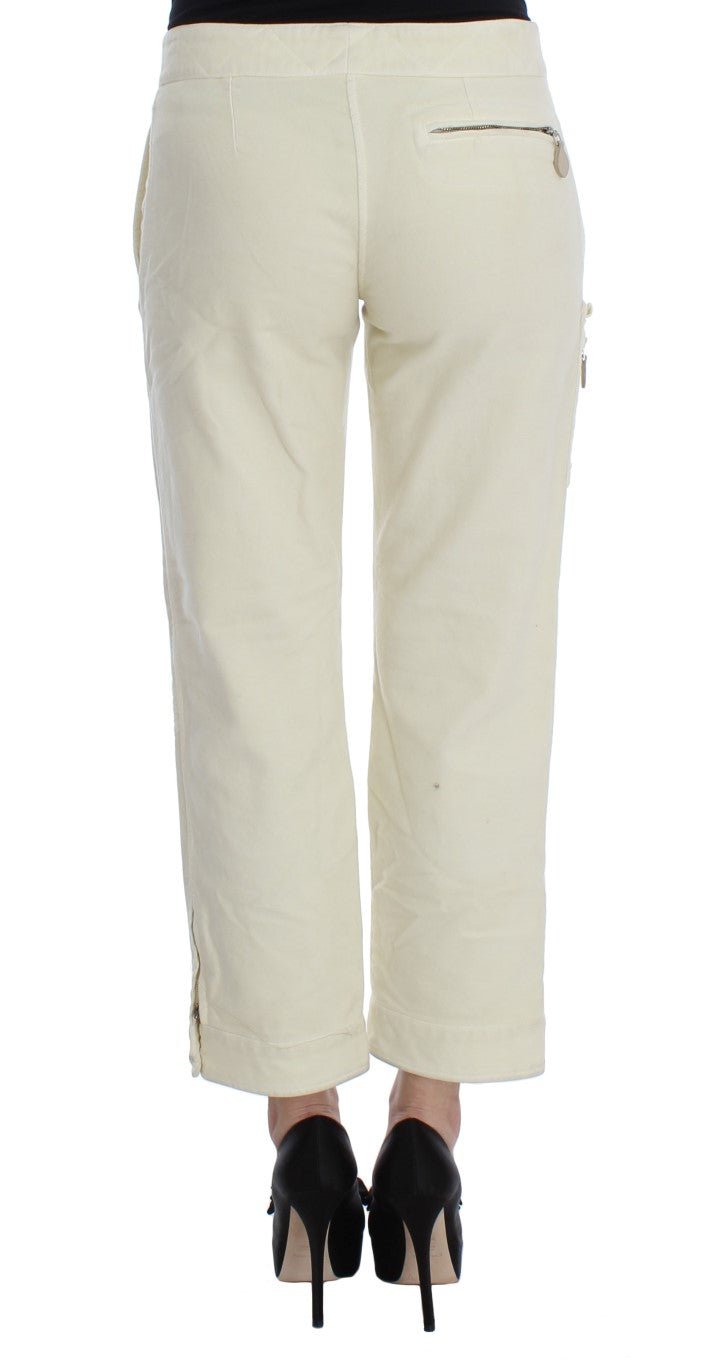 Beige Cotton Capri Cropped Cargo Pants - coffeewithmee2Ermanno ScervinoP1844S