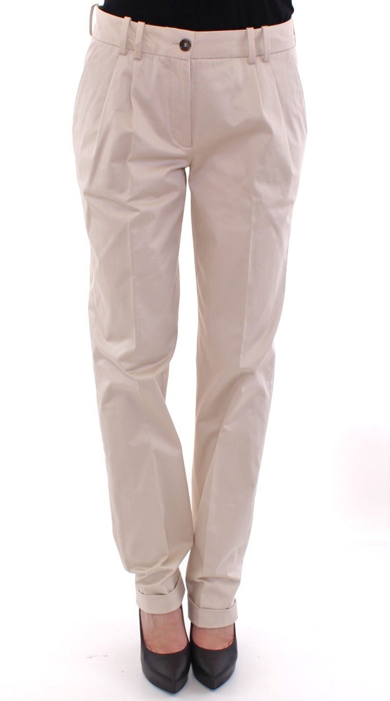 Beige Cotton Chinos Pants - coffeewithmee2Dolce & GabbanaP1272S