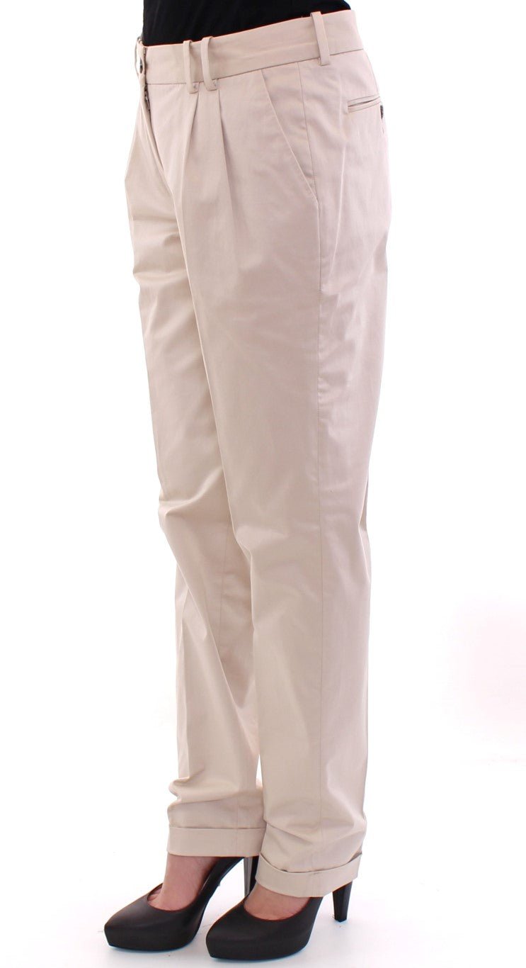 Beige Cotton Chinos Pants - coffeewithmee2Dolce & GabbanaP1272S