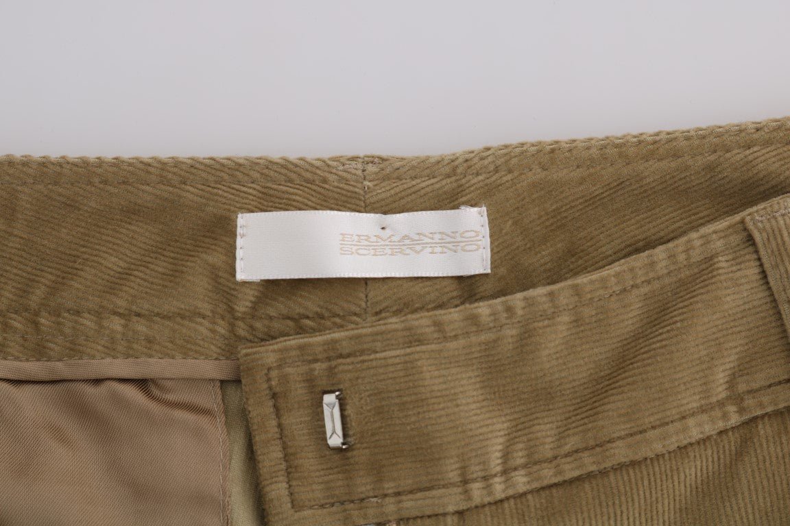 Beige Cotton Corduroys Pants - coffeewithmee2Ermanno ScervinoP2186S