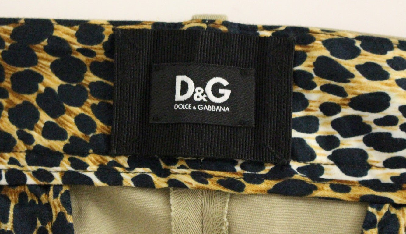 Beige Cotton Cropped Chinos Pants - coffeewithmee2Dolce & GabbanaP1270S