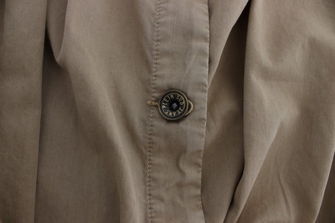 Beige Cotton Sleeveless Shirt - coffeewithmee2PLEIN SUDP1723S