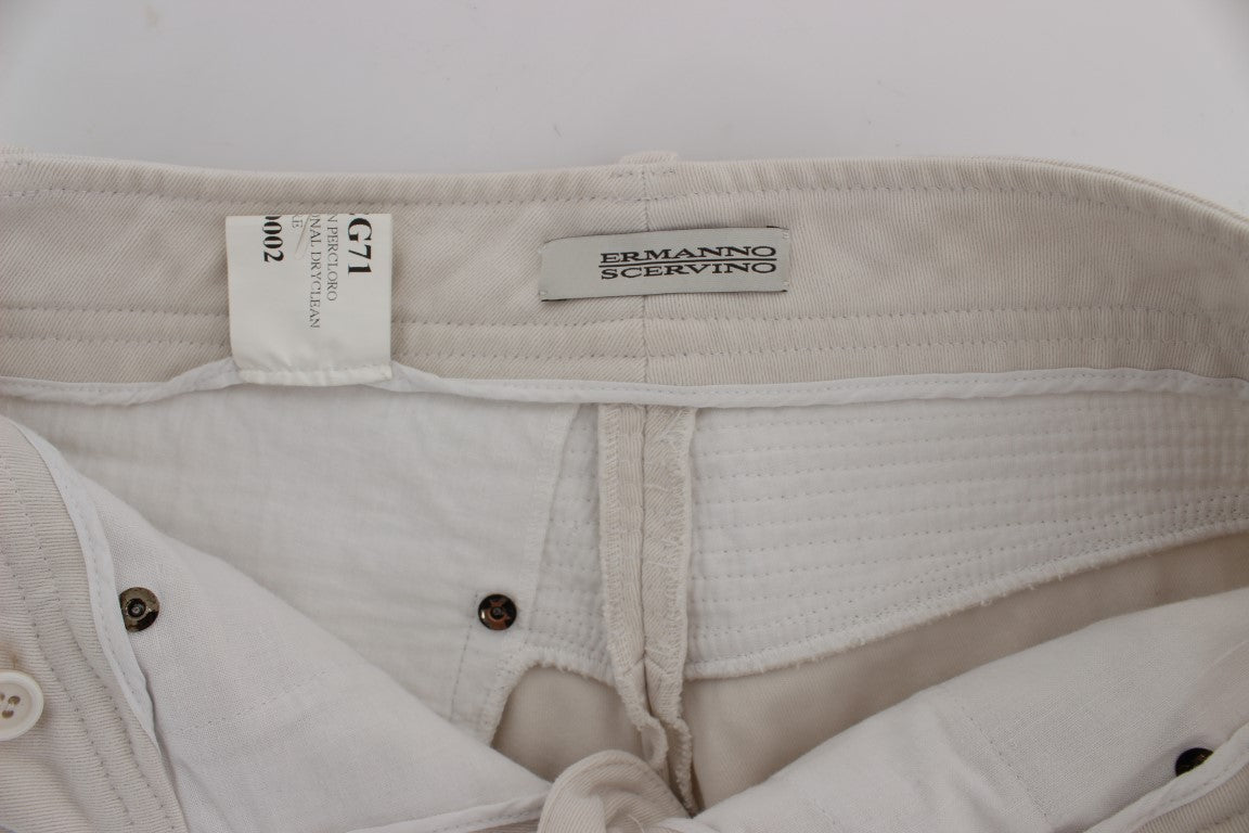 Beige Cotton Slim Fit Denim Jeans - coffeewithmee2Ermanno ScervinoP1839S
