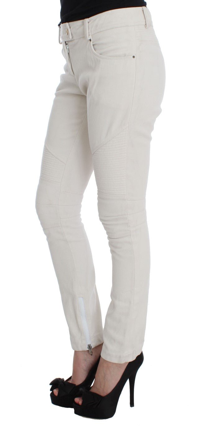 Beige Cotton Slim Fit Denim Jeans - coffeewithmee2Ermanno ScervinoP1839S