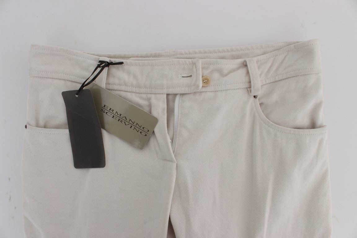 Beige Cotton Slim Fit Denim Jeans - coffeewithmee2Ermanno ScervinoP1839S