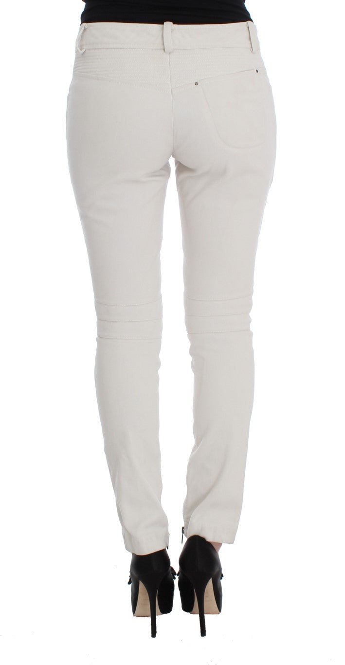 Beige Cotton Slim Fit Denim Jeans - coffeewithmee2Ermanno ScervinoP1839S
