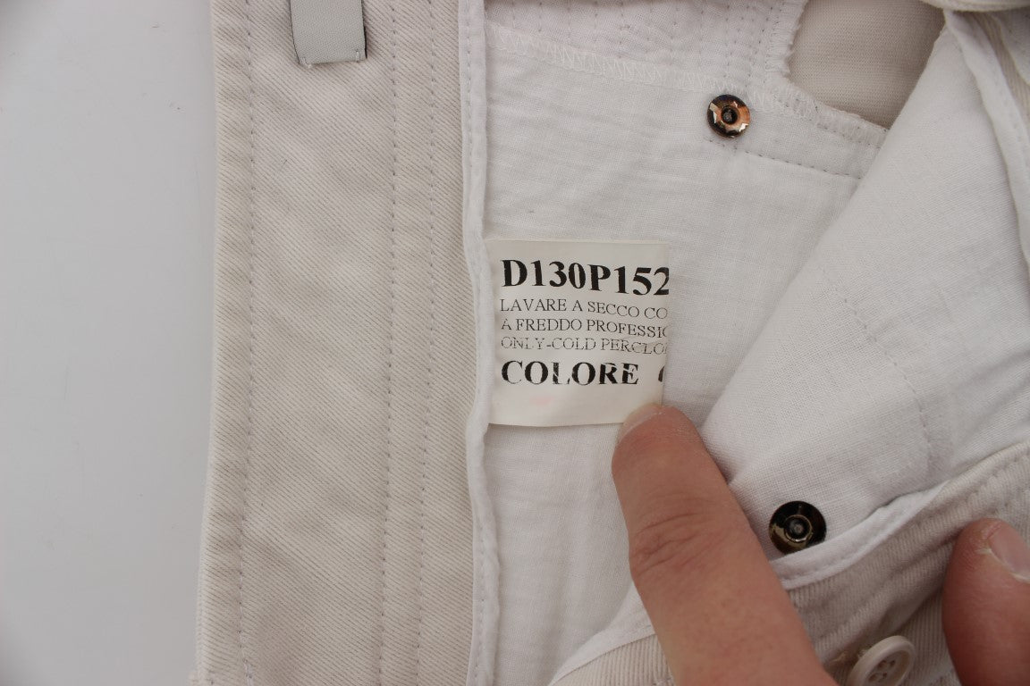 Beige Cotton Slim Fit Denim Jeans - coffeewithmee2Ermanno ScervinoP1839S