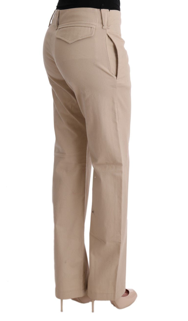 Beige Cotton Wool Regular Fit Pants - coffeewithmee2Ermanno ScervinoP1953S