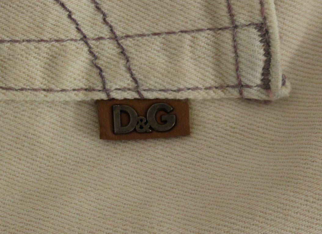 Beige CUTE Cotton Regular Fit Jeans Pants - coffeewithmee2Dolce & GabbanaP1274S
