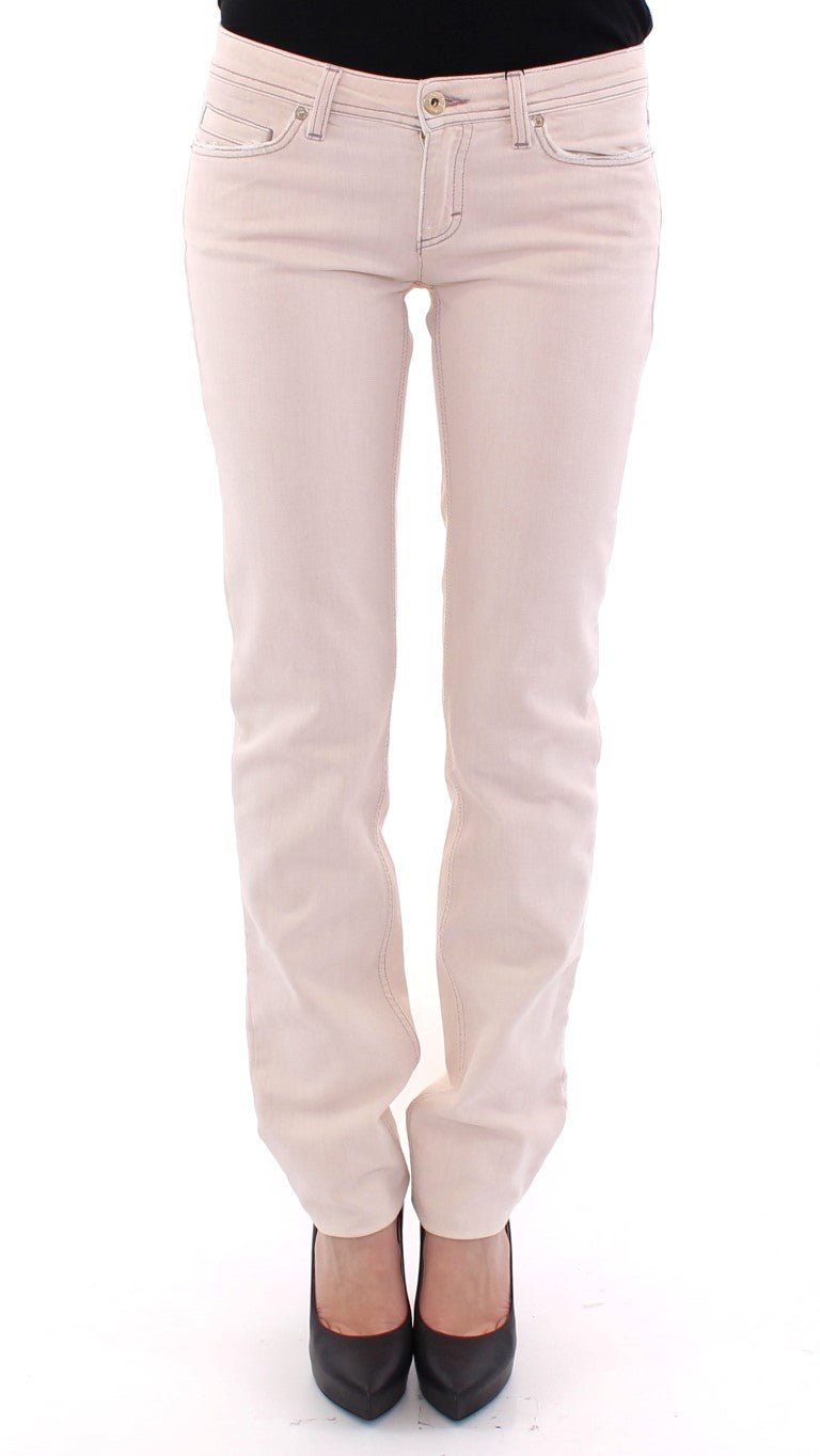 Beige CUTE Cotton Regular Fit Jeans Pants - coffeewithmee2Dolce & GabbanaP1274S