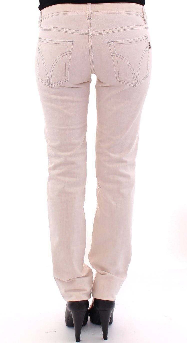 Beige CUTE Cotton Regular Fit Jeans Pants - coffeewithmee2Dolce & GabbanaP1274S