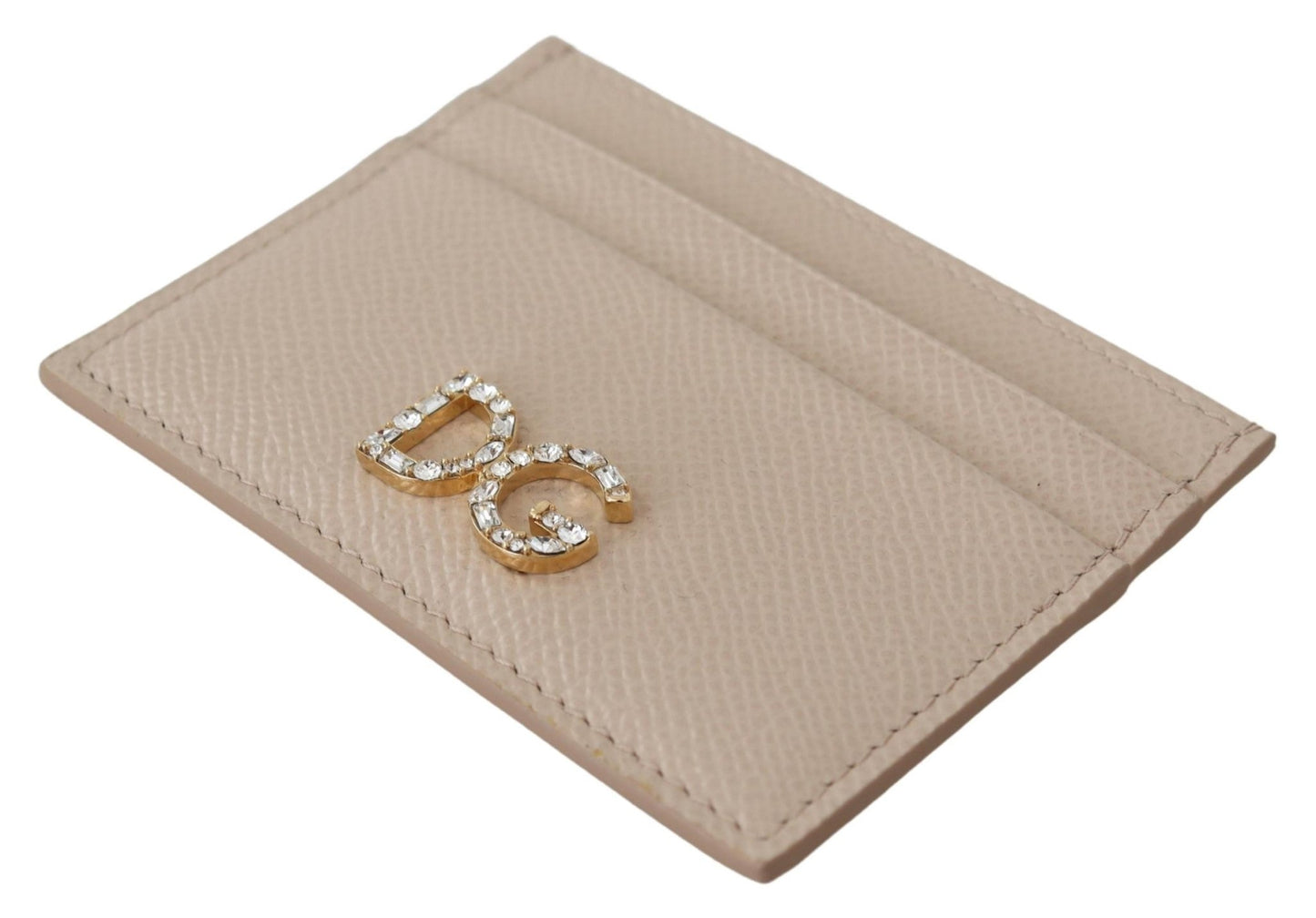 Beige Dauphine Leather Jewel DG Logo Wallet - coffeewithmee2Dolce & GabbanaP0382S