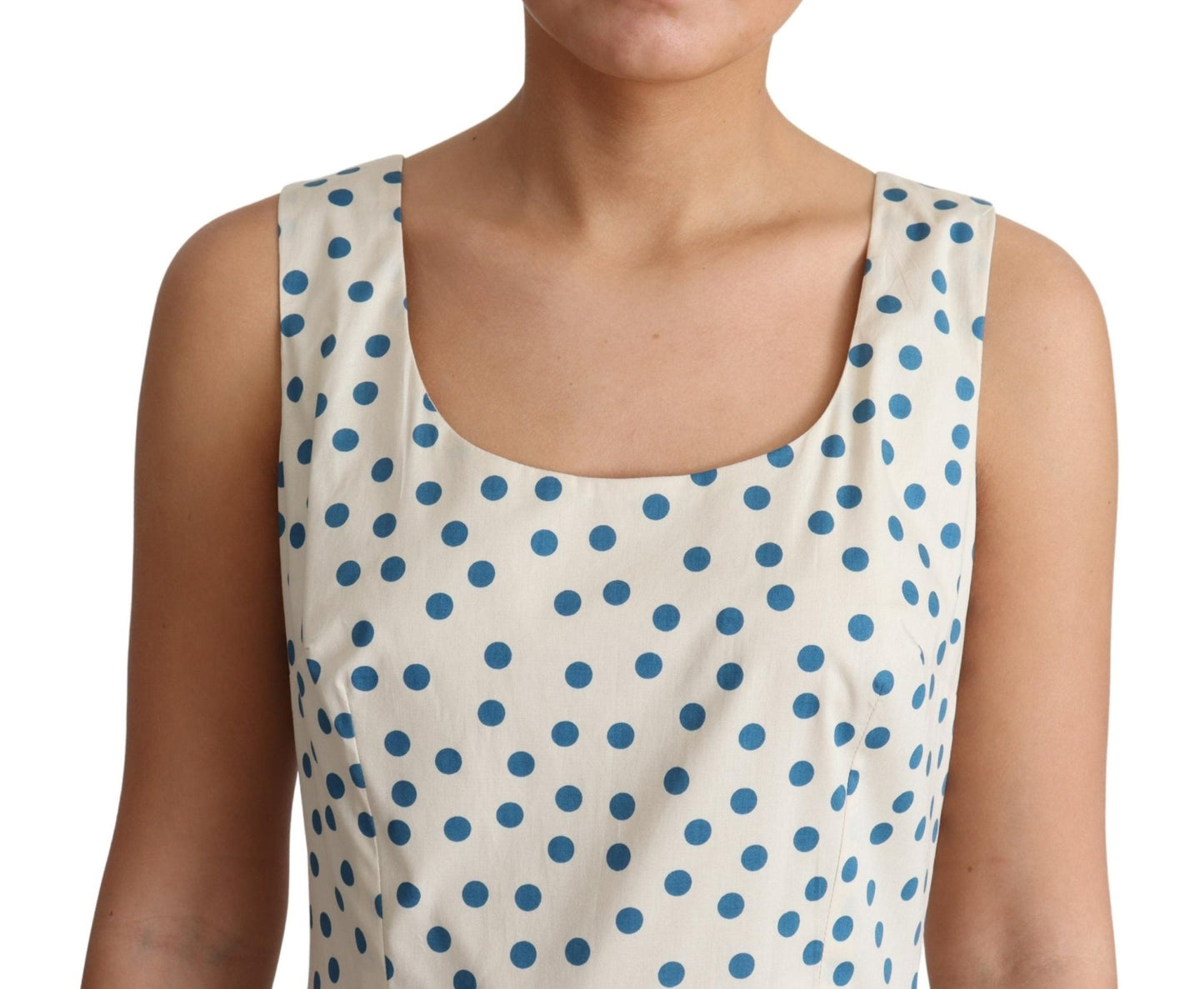 Beige Dotted Cotton A-Line Gown Dress - coffeewithmee2Dolce & GabbanaP5787S