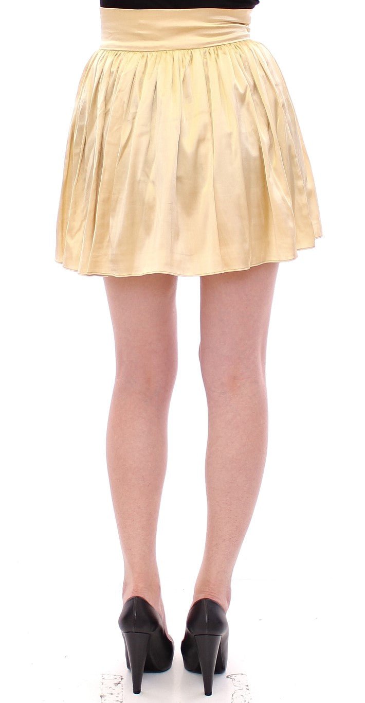 Beige Floral Embroidery Mini Skirt - coffeewithmee2Andrea IncontriP1065S