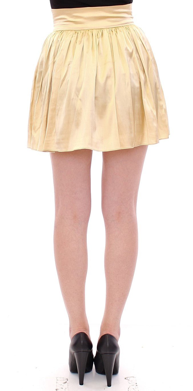 Beige Floral Embroidery Mini Skirt - coffeewithmee2Andrea IncontriP1065S